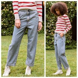 THE GREAT. Blue Ankle & Cropped Jeans